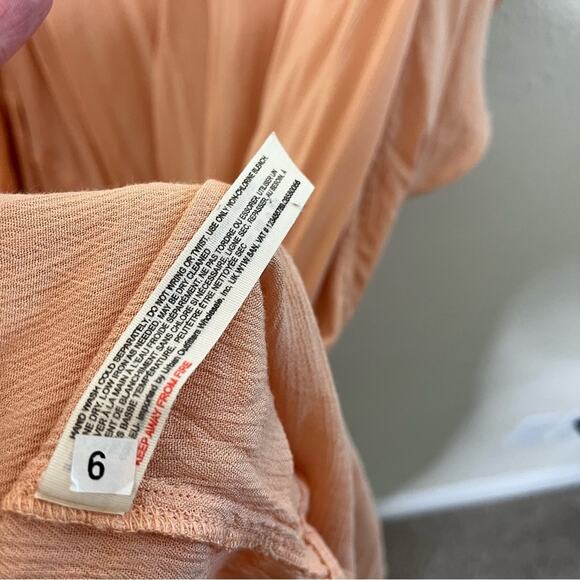 Free People Easy Morning Cutout Dress Orange Flowy Boho Maxi Women’s Size XS - Picture 12 of 12